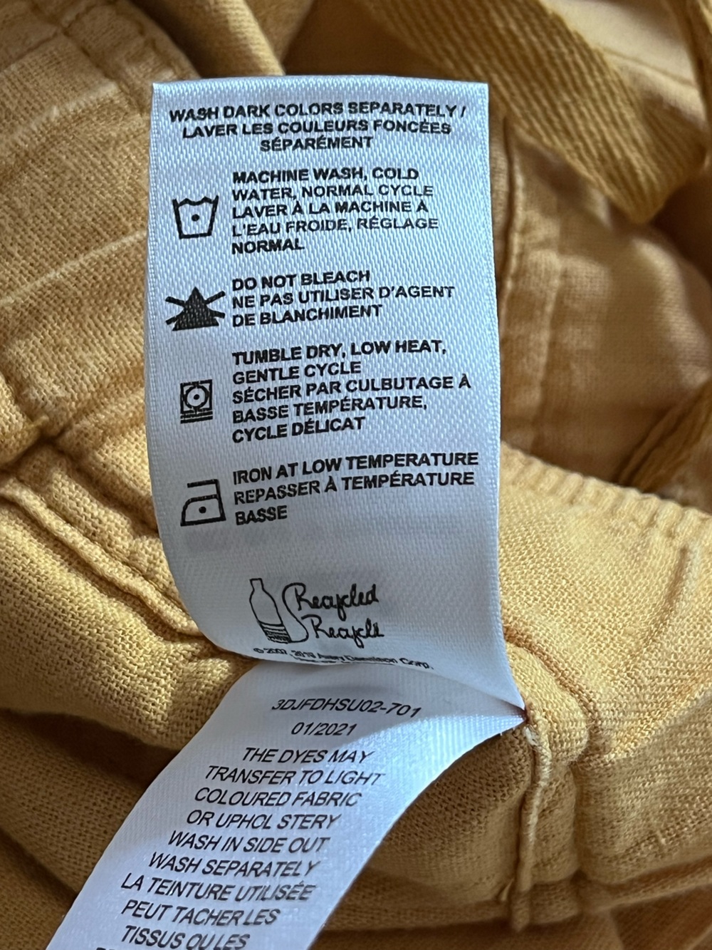 Denver Hayes Mustard Yellow Drawstring Shorts - Picture 7 of 7